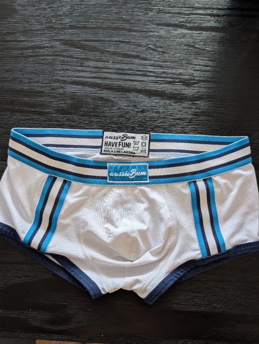 AussieBum White & Blue Athletic Briefs